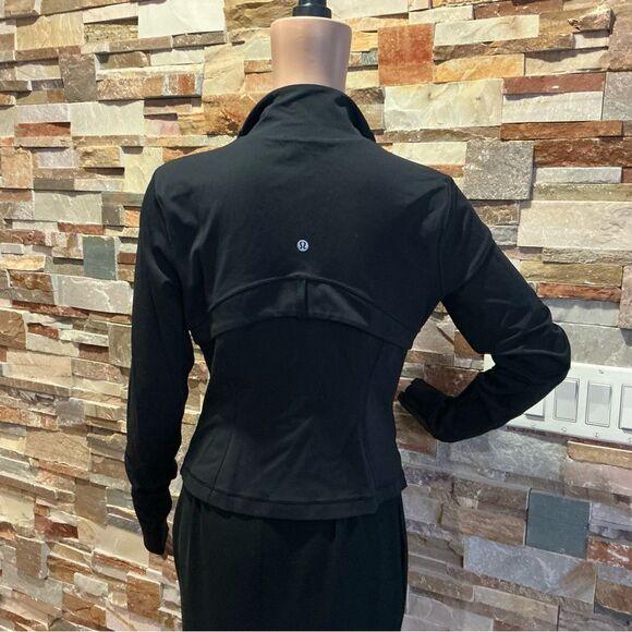 Lululemon Athletica Black Bomber Jacket Sleek Performance Design - Picture 4 of 8